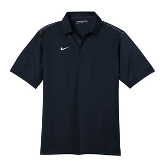 Midnight Navy Nike Dri-FIT Sport Swoosh Pique Polo With Logo