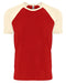 Natural/ Red Custom Next Level Unisex Raglan Short-Sleeve T-Shirt