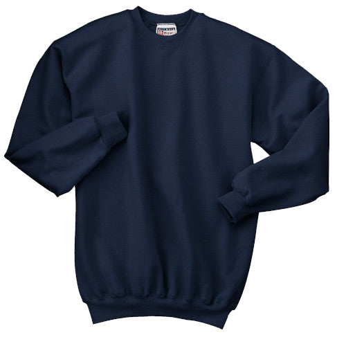 Navy Custom Hanes Crewneck Sweatshirt