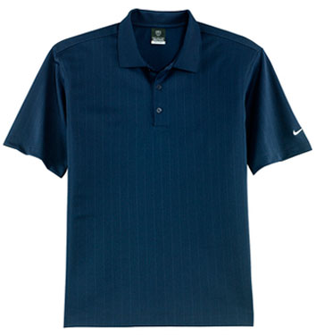 Navy Nike Dri-FIT Textured Polo With Logo