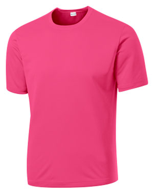 Neon Pink Custom Dry Performance T-Shirt