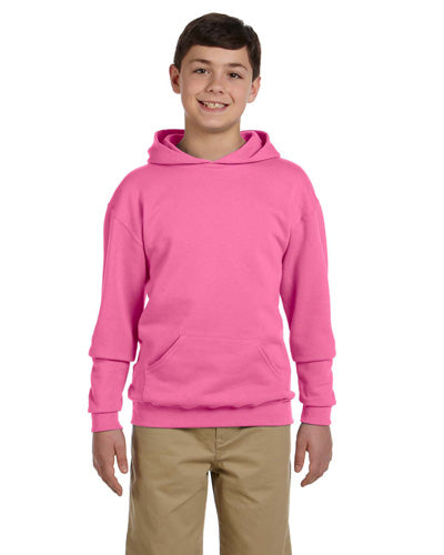 Neon Pink Custom Jerzees Youth Hooded Sweatshirt
