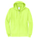 Neon Yellow Custom Full Zip Hooded Sweatshirt