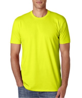 Neon Yellow Custom Next Level Premium T-Shirt