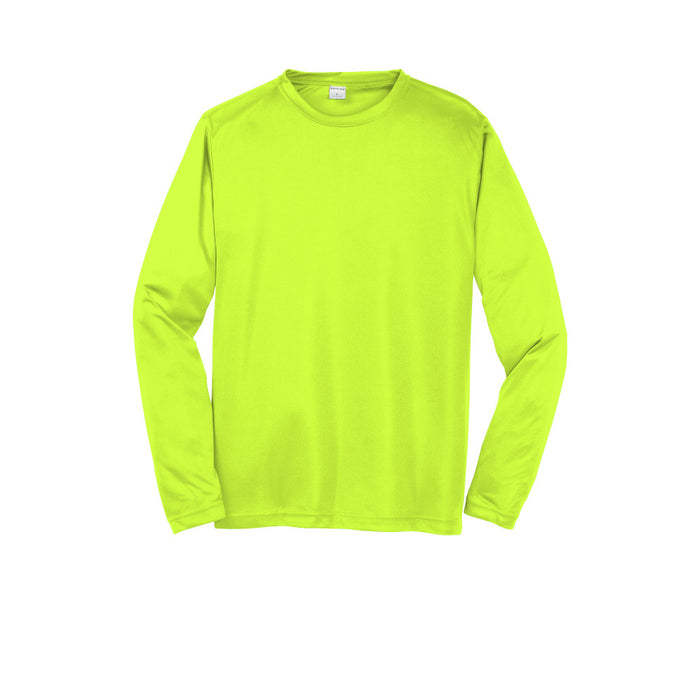 Neon Yellow Custom Long Sleeve Dry Performance T-Shirt