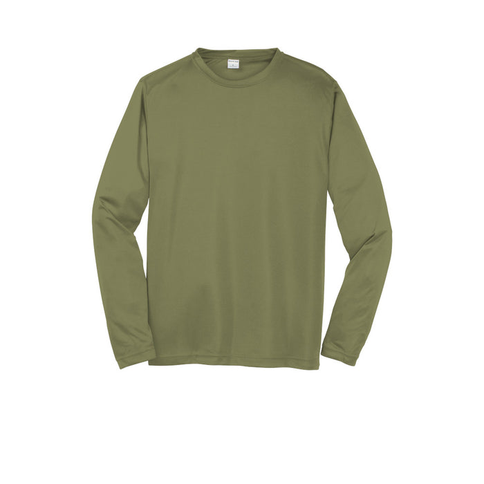 Olive Drab Green Custom Long Sleeve Dry Performance T-Shirt