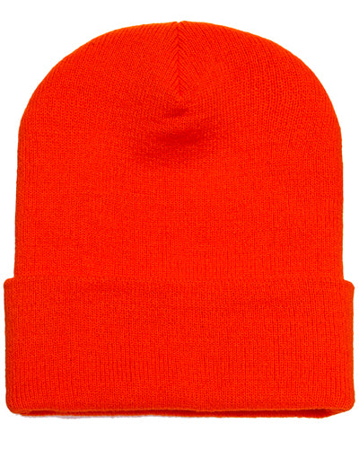 Red Custom Yupoong Knit Cap
