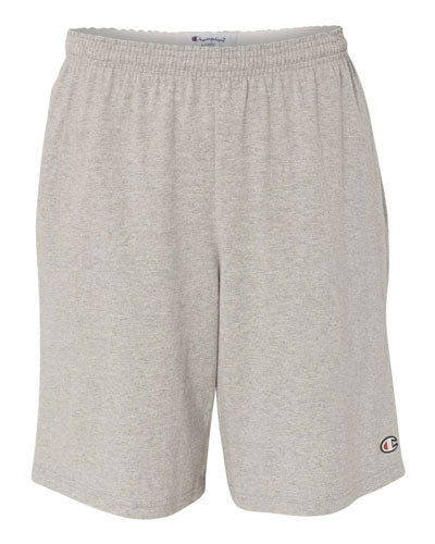 Oxford Grey Custom Champion Cotton Jersey 9" Shorts with Pockets