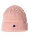 Pink Custom Champion Ribbed Knit Cap