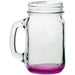 Pink Custom 16oz Glass Mason Jar With Handle