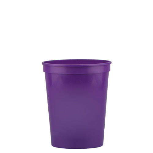 Plastic 16 oz Stadium Cup - Purple (25 Pack)