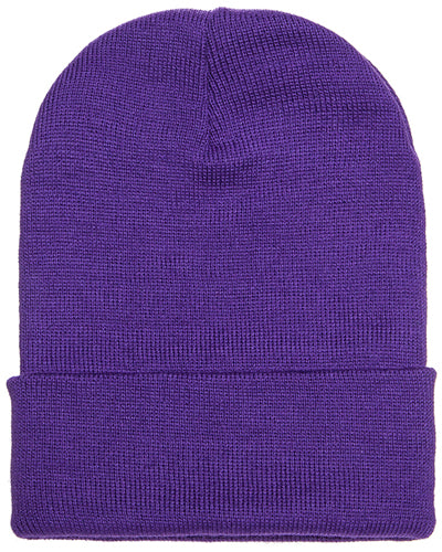 Purple Custom Yupoong Knit Cap