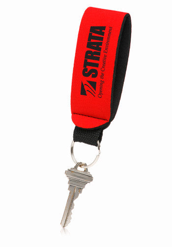 Red Custom Neoprene Strap Keychain