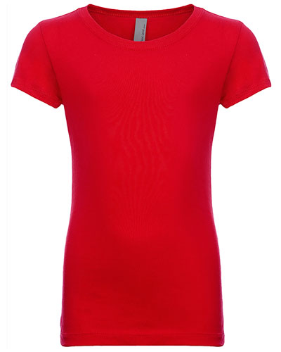 Red Custom Next Level Youth Girls’ Princess T-Shirt