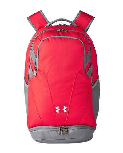 Red/ Silver  Custom Under Armour Unisex Hustle II Backpack