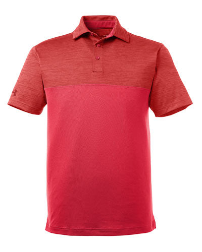 Red Custom Under Armour Colorblock Polo