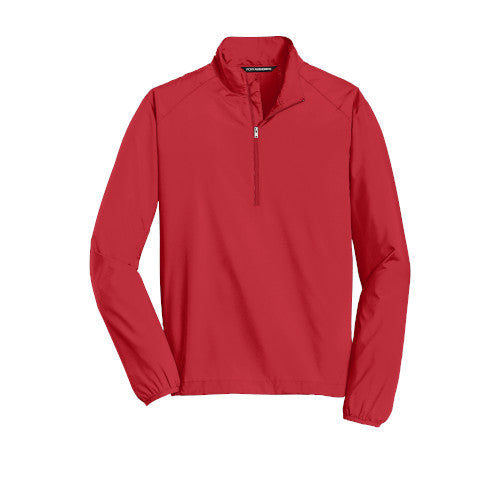 Rich Red Custom Half Zip Windshirt Jacket