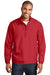 Rich Red Custom Half Zip Windshirt Jacket with logo