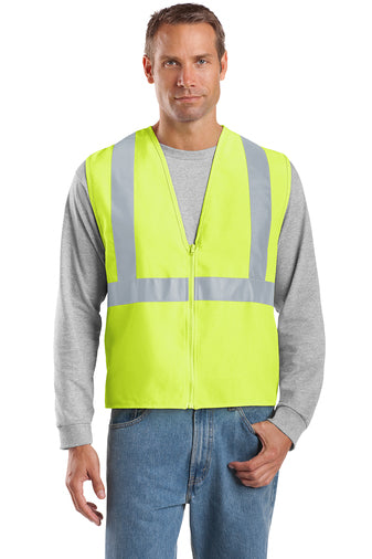 Safety Green/Reflective Custom Safety Green Reflective Vest with logo