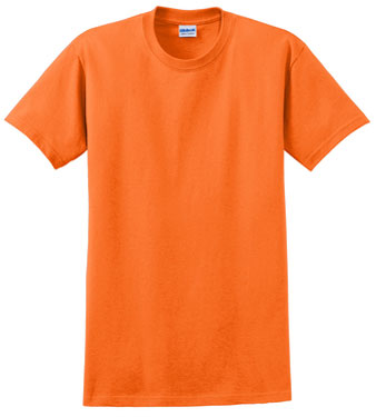 Safety Orange Custom Gildan Ultra Cotton T-Shirt