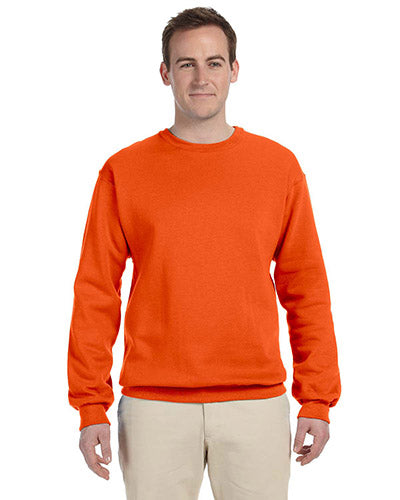 Safety Orange Custom Jerzees Crewneck Sweatshirt