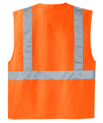Safety Orange Reflective Vest — Custom Logo USA