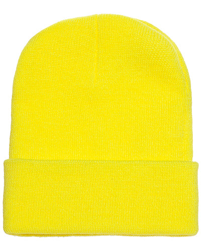Safety Yellow Custom Yupoong Knit Cap