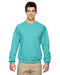 Scuba Blue Custom Jerzees Crewneck Sweatshirt