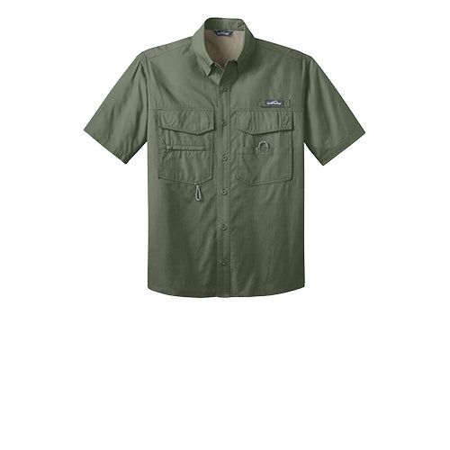Seagrass Green Custom Eddie Bauer Short Sleeve Fishing Shirt