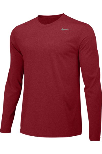 Team Crimson Custom Nike Dri-FIT Long Sleeve T-Shirt