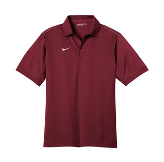 Team Red Nike Dri-FIT Sport Swoosh Pique Polo With Logo