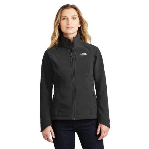 TNF Black Custom The North Face Ladies Soft Shell Jacket with logo