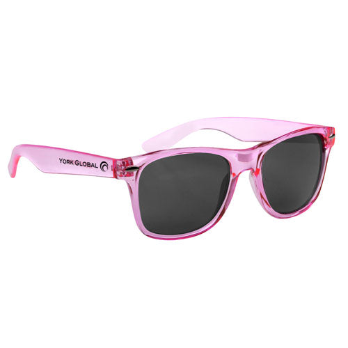 Transparent Pink Custom Malibu Sunglasses