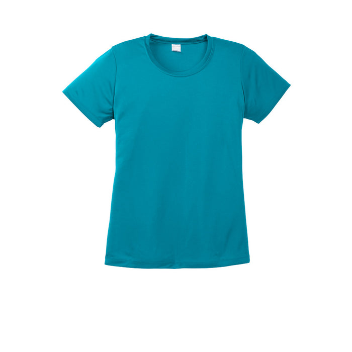 Tropical Blue Custom Ladies Dry Performance T-Shirt