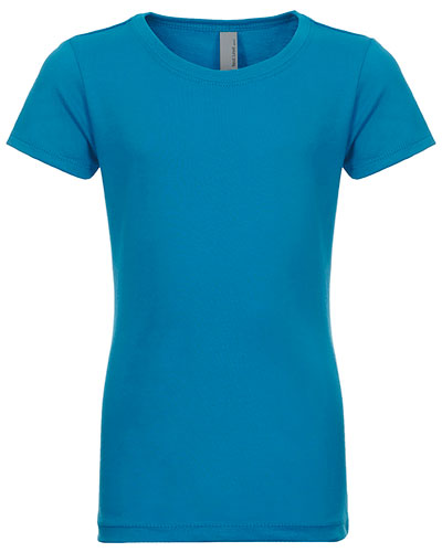 Turquoise Custom Next Level Youth Girls’ Princess T-Shirt