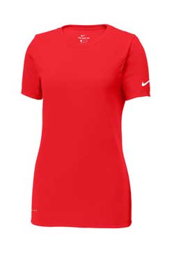 University Red Custom Nike Dri-FIT Ladies Cotton Feel T-Shirt