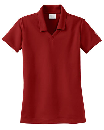 Varsity Red Nike Ladies Dri-FIT Micro Pique Polo With Logo
