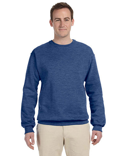 Vintage Heather Blue Custom Jerzees Crewneck Sweatshirt