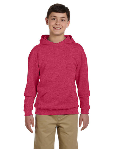 Vintage Heather Red Custom Jerzees Youth Hooded Sweatshirt