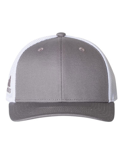 Vista Grey/ White Custom Adidas - Mesh Back Colorblocked Cap