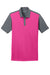 Vivid Pink/Dark Grey Nike Dri-FIT Colorblock Icon Modern Fit Polo With Logo