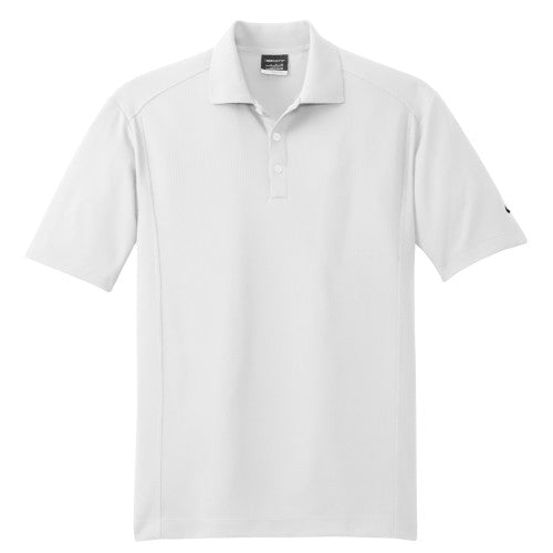 White Nike Dri-FIT Golf Shirt With Logo