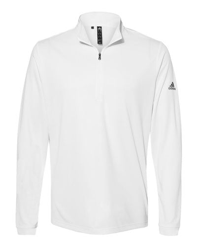 White Custom Adidas - Lightweight Quarter Zip Pullover