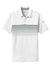 White/ Cool Grey Nike Dri-FIT Chest Stripe Polo With Logo