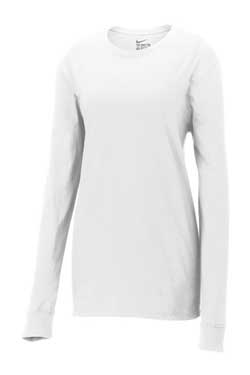 Nike Ladies Cotton Long Sleeve Tee — Custom Logo USA