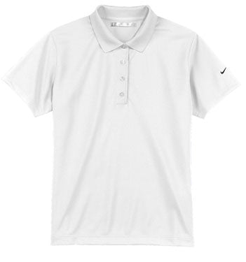 White Nike Ladies Tech Basic Dri-FIT Polo With Logo