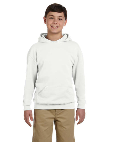 White Custom Jerzees Youth Hooded Sweatshirt