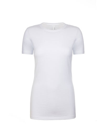 White Custom Next Level Ladies' CVC T-Shirt