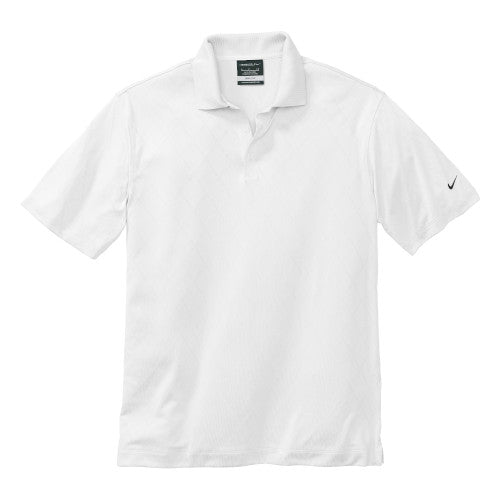White Nike Dri-FIT Cross Over Shirt With Logo