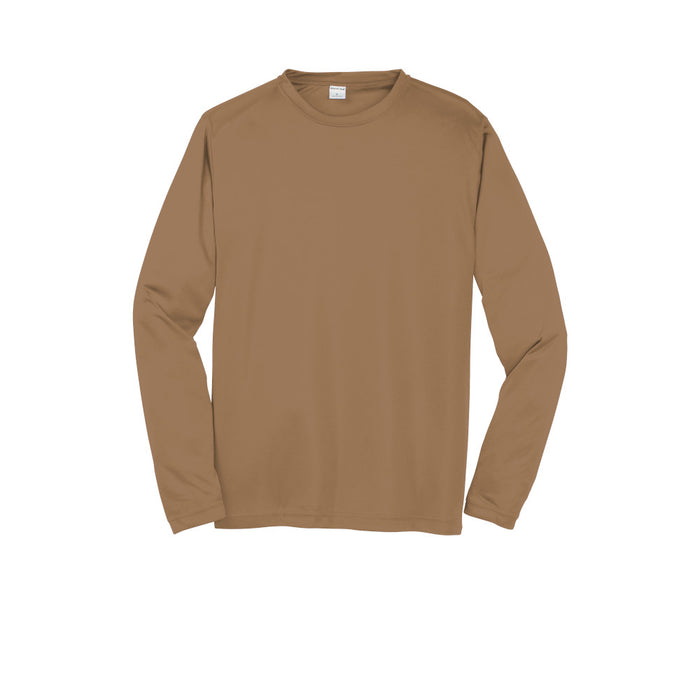 Woodland Brown Custom Long Sleeve Dry Performance T-Shirt